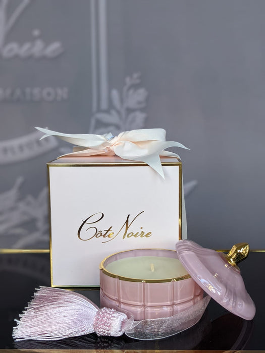 Cote Noire Art Deco Candle - Pink & Gold - Pink Champagne -  GML45002