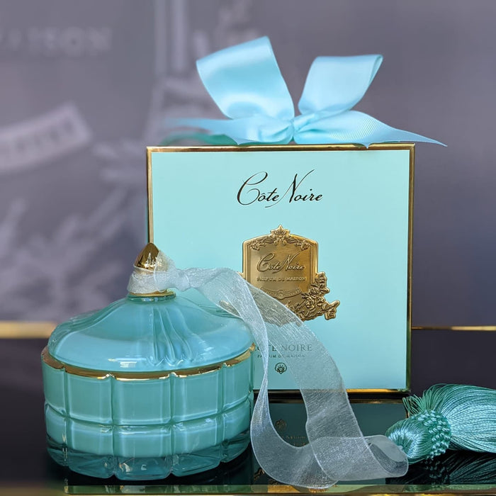 Cote Noire Art Deco Candle - Tiffany Blue & Gold - Persian Lime - GML45001