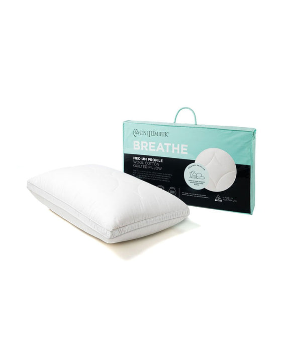 MiniJumbuk Breathe Wool Cotton Quilted Pillow