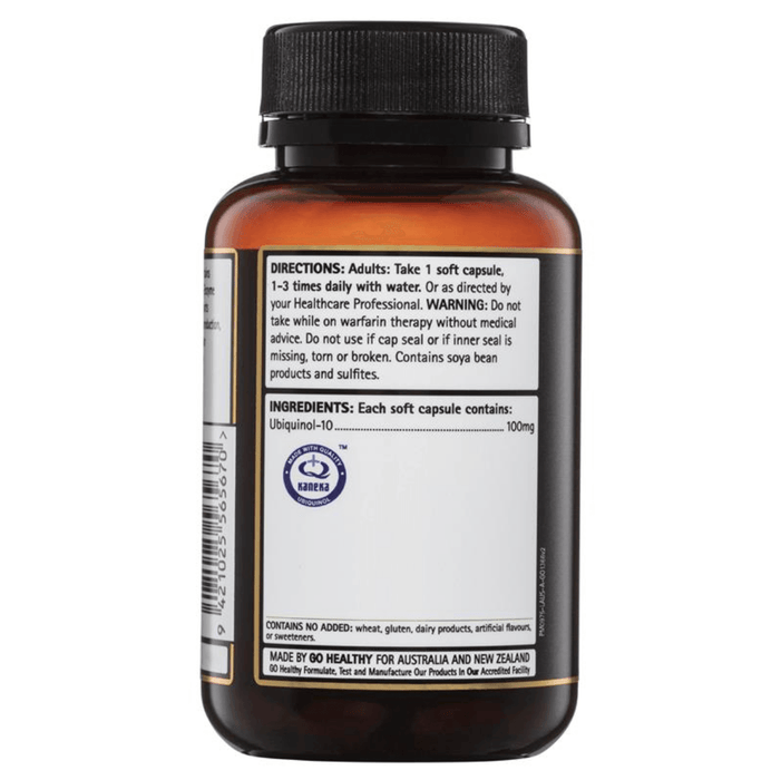 GO Healthy CoQ10 Ubiquinol 100mg 60 Capsules  092024