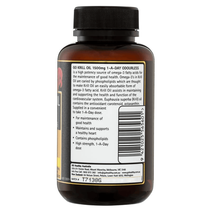 Go Healthy Krill Oil 1500mg 60 Capsules EXP:08/2025