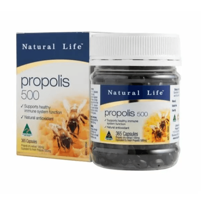 Natural Life Propolis 500mg 365 Capsules EXP: 04/2025