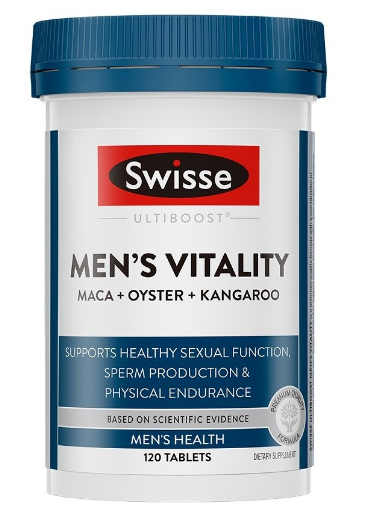 Swisse Men's Vitality Maca + Oyster + Kangaroo 120 Tablets EXP: 05/2024