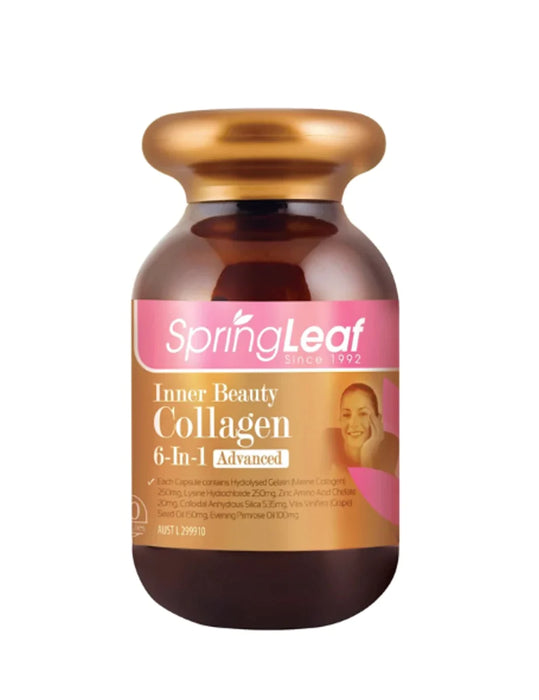 Spring Leaf Inner Beauty Collagen 6 in 1 Advanced 90 Capsules EXP: 02/2025