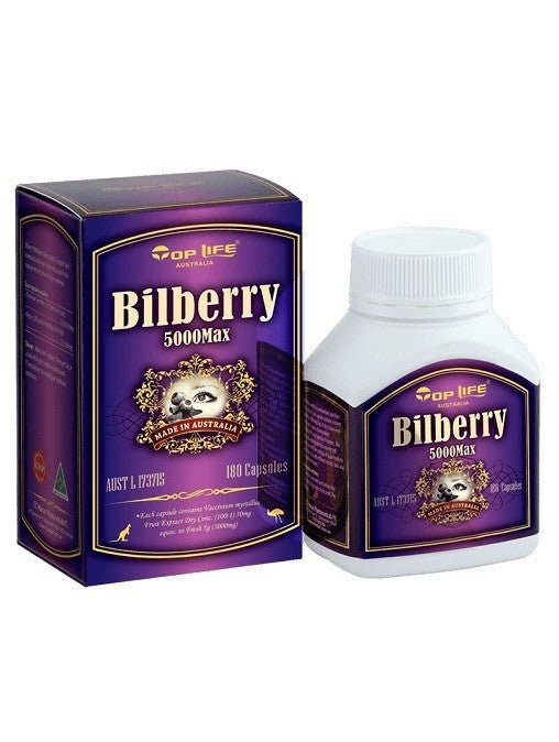 Top Life Bilberry 5000mg 180 Capsules EXP:11/2024