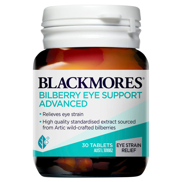 Blackmores Bilberry Eye Support Advanced 30 Tablets EXP: 05/2024