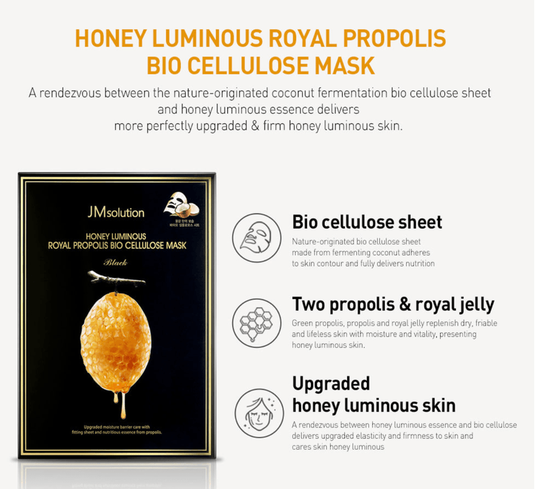 JM Solution Honey Luminous Royal Propolis Mask 10 Sheets