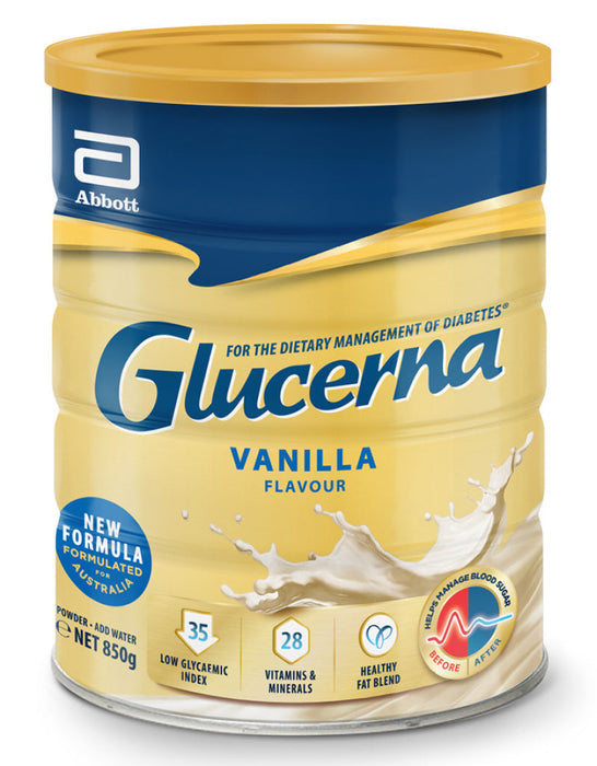 Glucerna Diabetic Milk Powder Vanilla Flavour 850g EXP:06/2024