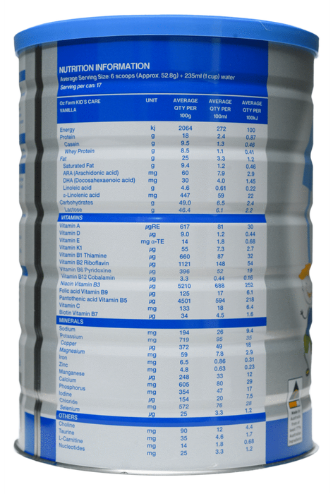 Oz Farm Kid's Care Complete Nutrition for Children 1-10 Years 900G