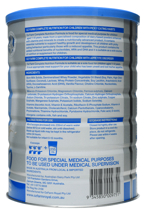 Oz Farm Kid's Care Complete Nutrition for Children 1-10 Years 900G