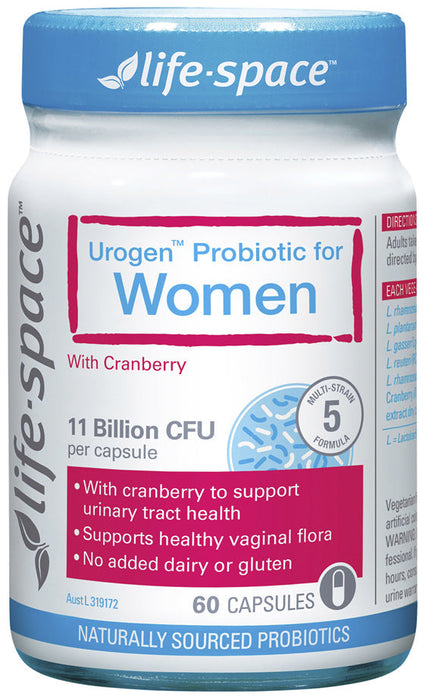 Life Space Urogen Probiotic For Women 60 Capsules EXP: 11/2024