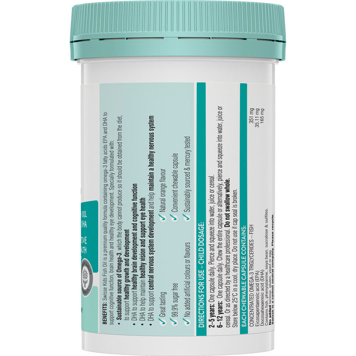 Swisse Kids Fish Oil 60 Capsules  11