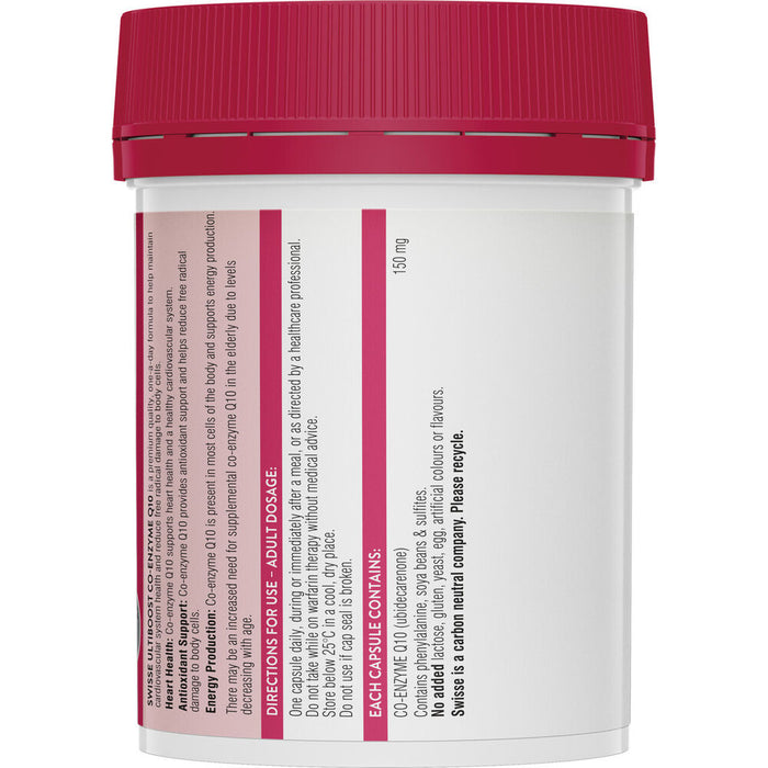 Swisse Ultiboost Co-Enzyme Q10 150mg 180 Capsules   01