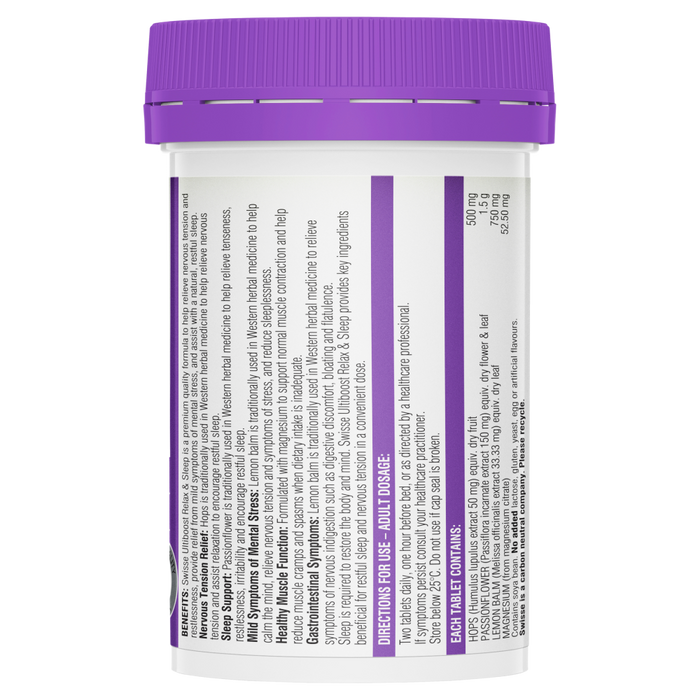Swisse Ultiboost Relax & Sleep 60 Tablets
