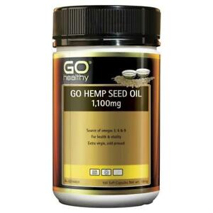 GO Healthy Hemp Seed Oil 1100mg 100 Softgel Capsules EXP : 01/2025