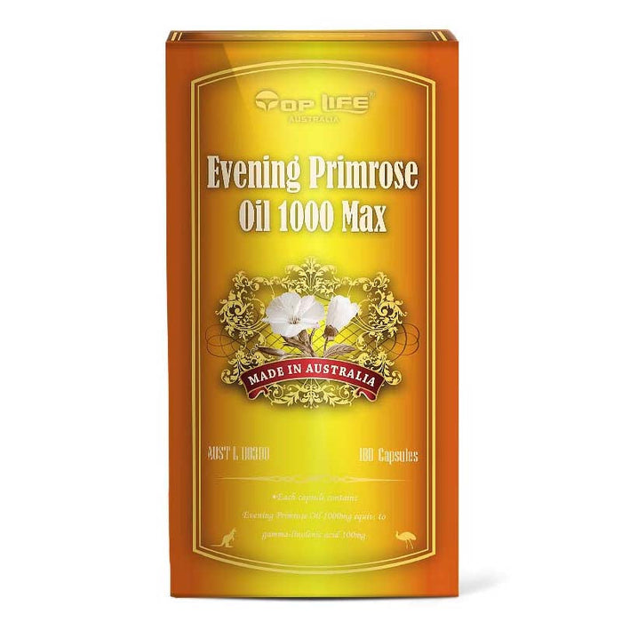 Top Life Evening Primrose Oil 1000mg Max 180 Capsules EXP:04/2026