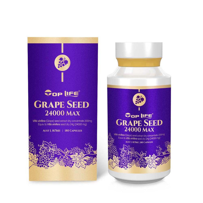Top Life Grape Seed 000mg Max 180 Capsules