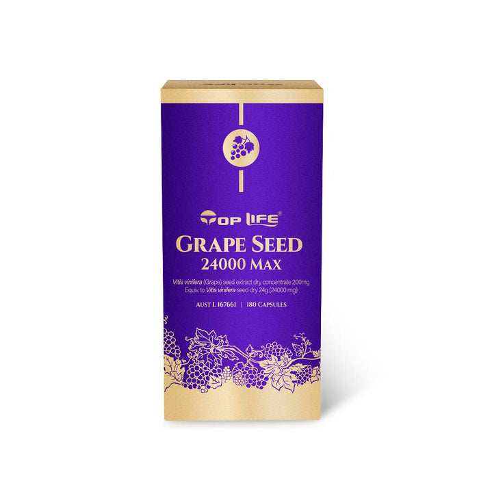 Top Life Grape Seed 000mg Max 180 Capsules
