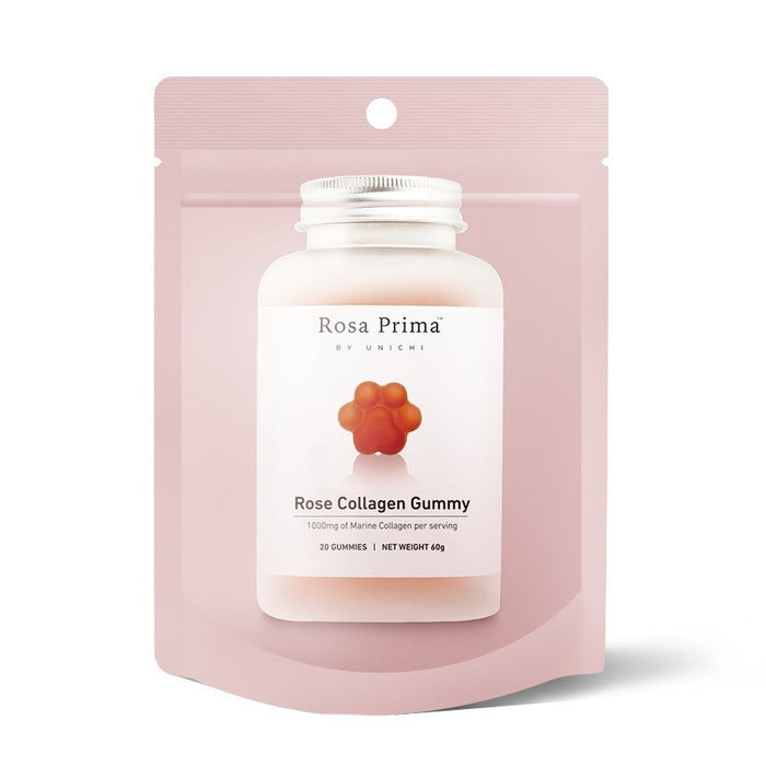 Unichi Rosa Prima Rose Collagen Gummy-Cat Paw Shape 20 gummies EXP: 04/2024