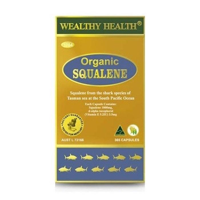 Wealthy Health Organic Squalene 1000mg 365 Capsules